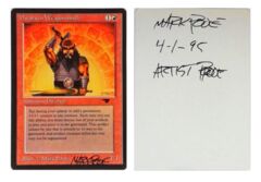 Dwarven Weaponsmith: V0013: Artist Proof: Autograph/Signature: Mark Poole: Silver
