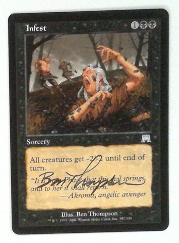 Infest: V1241: Signed/Autographed: Ben Thompson: Black