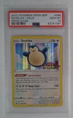 V0483: 2020: Snorlax: SWSH068: Prerelease: Holo Promo: PSA: 10: GEM MT: 62751397