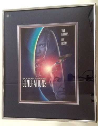 RJ0190: AUTOGRAPHED: Star Trek: Generations: Shatner & Stewart