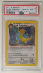 V0119: 2002 Dark Dragonite - 5/110 - Holo - Legendary Collection - PSA: 8: NM-MT: 62553530