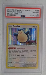 V0470: 2020: Snorlax: SWSH068: Prerelease: Holo Promo: PSA: 10: GEM MT: 62751421