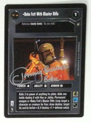 Bob Fett With Blaster Rifle: V1133: Signed/Autographed: Jeremy Bulloch: Silver