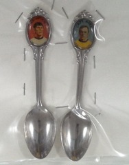 RJ0773: Star Trek: Spoons: Mr. Spock & Capt Kirk: Paramount: 1974