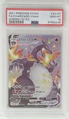 V0972: 2021: CHARIZARD VMAN: SV107/SV122: PSA: SHINING FATES : 10: GEM MT: 87502228