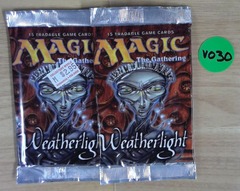 Lot of 2x EMPTY BOOSTER PACKS: Magic The Gathering: Weatherlight: V0030