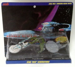 RJ0800: Star Trek: Generations: Micro Machines: 3Pack: ERROR: Upside Down Card: Galoob: 65846: 1995: NIB