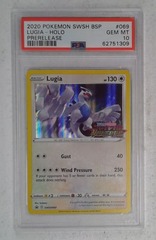 V0530: 2020: Lugia: SWSH069: Prerelease: Holo Promo: PSA: 10: GEM MT: 62751309