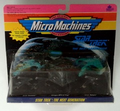 RJ0836: Star Trek: The Next Generation: Micro Machines: Space: 3Pack: ERROR Wrong Ships: Galoob: 65825: 1992: NIB