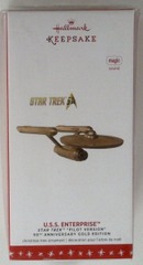 RH033: Star Trek: U.S.S. Enterprise: 50th Anniversary Gold Edition: Hallmark Keepsake: 2016