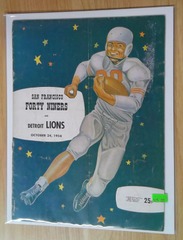 C0327: San Francisco Forty Niners Vs Detroit Lions: 10/24/1954: 2.0 G