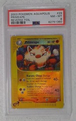 V0311: 2003: Primeape: 29/147: Aquapolis: Reverse Holo Rare: PSA: 8: NM-MT: 62751360