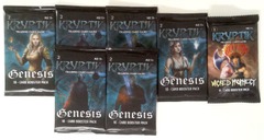 6x Kryptik TCG: Genesis Booster Packs and 1x Kryptik TCG: Wicked Prophecy Booster Pack