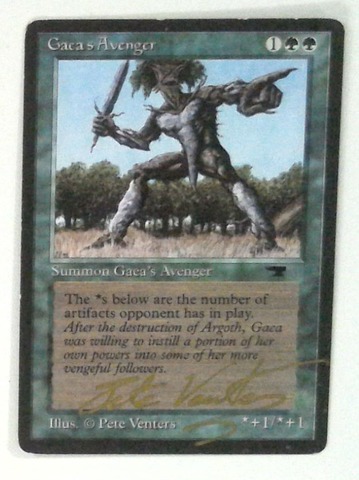 Gaea's Avenger: V1286: Signed/Autographed: Pete Venters: Gold