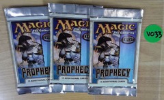 Lot of 3x EMPTY BOOSTER PACKS: Magic The Gathering: Prophecy: V0033