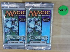 Lot of 2x EMPTY BOOSTER PACKS: Magic The Gathering: Judgment: V0014