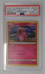 V0371: 2018: Tapu Lele: SM152: Promo-L.THND.Prerelease-Staff: Holo Promo: PSA: 9: Mint: 62751445