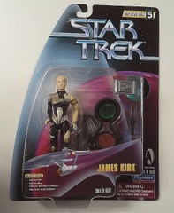 RJ6051: ERROR: Star Trek: James Kirk Card w/ Seven of Nine Figure: Playmates: 65128: 1998