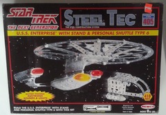 RM0292: Star Trek: The Next Generation: U.S.S. Enterprise with stand & Personal Shuttle Type 6: Steel Tec: Remco: 7094: 1994