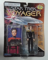 RJ6330: ERROR: Star Trek Voyager: B'Elanna Torres w/ Janeway Card : Playmates: 6485: 1995
