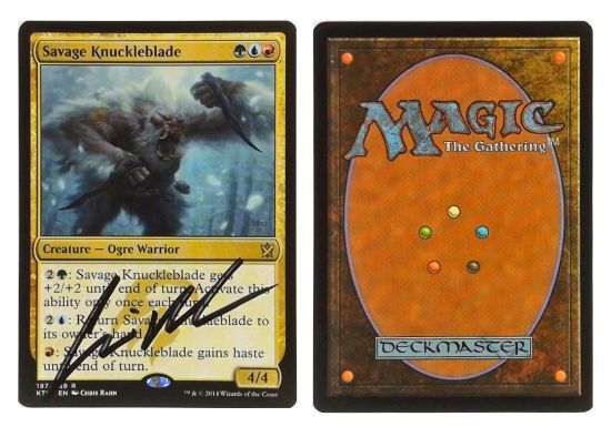 Savage Knuckleblade: V0821: Signed/Autographed: Chris Rahn: Black