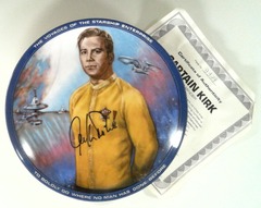 RJP082: AUTOGRAPHED: Star Trek: Plate Collection: Captain Kirk: Ernst: 8339