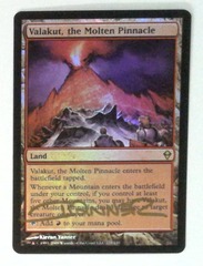 Valakut, the Molten Pinnacle: V1217: Signed/Autographed: Kieran Yanner: Gold