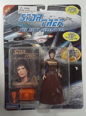 RJ6020: ERROR: Star Trek: The Next Generation: Dr. Beverly Crusher Card w/ Luxana Troi Figure: Playmates: 6961: 1994