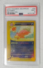 V0351: 2003: Slowbro: 33/147: Aquapolis: Reverse Holo Rare: PSA: 9: Mint: 62751367