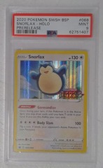 V0384: 2020: Snorlax: SWSH068: Prerelease: Holo Promo: PSA: 9: Mint: 62751407