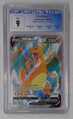 V0572: 2022: Charizard V: Brilliant Stars: 153/172: Ultra Rare: Full Art: CGC: 9: Mint: 4036452018