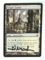 Temple Garden: V1267: Signed/Autographed: Rob Alexander: Black