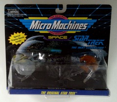 RJ0832: Star Trek: Micro Machines: Space: 3Pack: ERROR Wrong Ships: Galoob: 65825: 1994: NIB