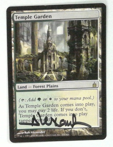 Temple Garden: V1265: Signed/Autographed: Rob Alexander: Black