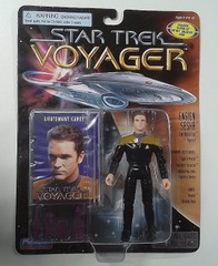 RJ6335: ERROR: Star Trek Voyager: Lt. Carey on Ensign Seska Card : Playmates: 16460: 1996