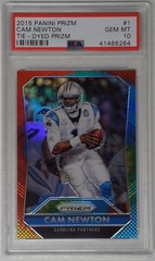 V0611: 2015: Cam Newton: No. 1: Tie-Dyed Prizm: PSA: 10: GEM MT: 41466264