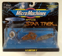 RJ1008: Star Trek: Babylon 5: Collection #6: Space: Micro Machines: 3Pack: ERROR: Babylon 5 Ships on Star Wars Card: Galoob: 65860: 1995: NIB