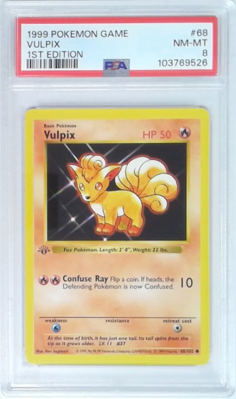 1x  V2030: 1999: Vulpix: 68/102: 1ST Edition: Game: PSA: 8: NM-MT: 103769426 Gra - Picture 1 of 1
