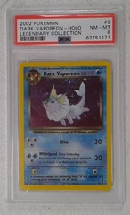 V0308: 2002: Dark Vaporeon: 9/110: Legendary Collection: Holo Rare: PSA: 8: NM-MT: 62751171