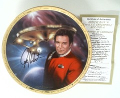 RJP032: AUTOGRAPHED: Star Trek: The Power of Command Plate Collection: Admiral Kirk & The U.S.S. Enterprise NCC-1701-A: The Hamilton Collection: 1815C