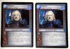 Theoden, Lord of the Mark - 4P365 - Foil - GREY BAR PRINT ERROR - Promo