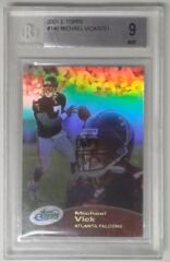 V0185: 2001 Michael Vick: 140: E-Topps: Beckett: 9: MINT: 0002354516