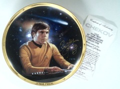 RJP133: AUTOGRAPHED: Star Trek: 25th Anniversary Commemorative Plate Collection: Chekov: The Hamilton Collection: 1630C