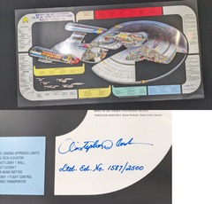 RJ0142: AUTOGRAPHED: Star Trek: The Next Generation: U.S.S. Enterprise NCC-1701-D: Cutaway Poster