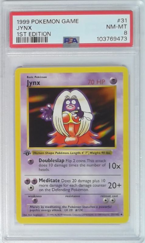 1x  V2011: 1999: Jynx: 31/102: 1ST Edition: Game: PSA: 8: NM-MT: 103769473 Grade - Picture 1 of 1
