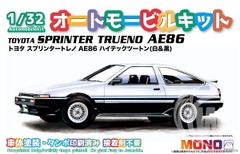 Toyota Sprinter Trueno AE86 Hightech Two-tone (White & Black) (Model Car)