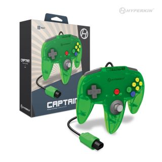 Captain Premium Controller For N64 - Green