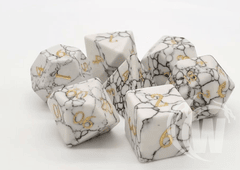 Gemstone Dice - White Turquoise