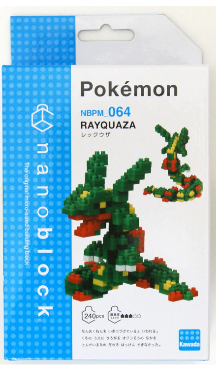Kawada NBPM-064 nanoblock Pokemon Rayquaza (Rekkuuza)
