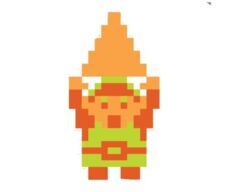 Little Buddy The Legend of Zelda Link w/ Triforce 8-Bit Cushion Type B Plush, 17